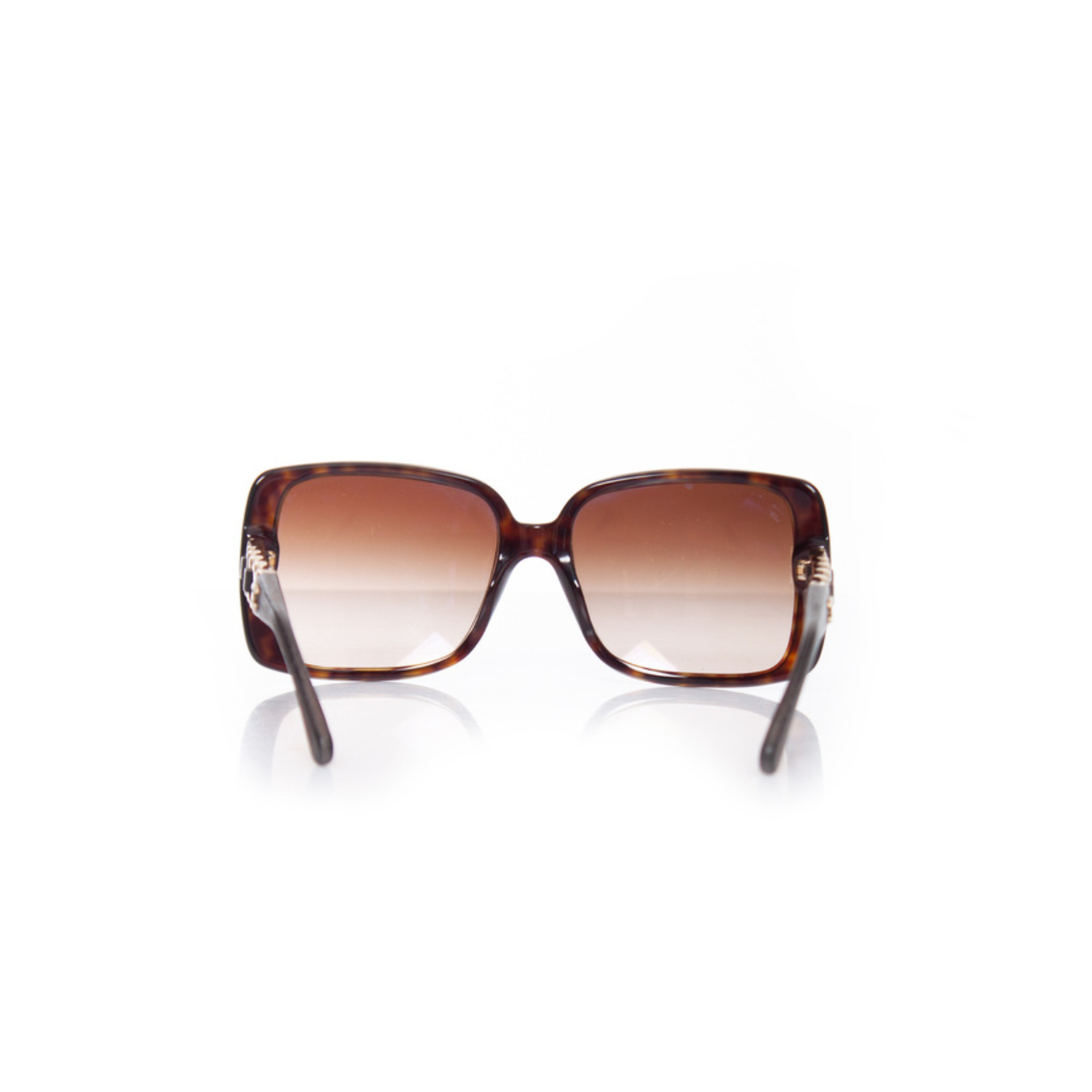 Brown Charming Chain Square Sunglasses