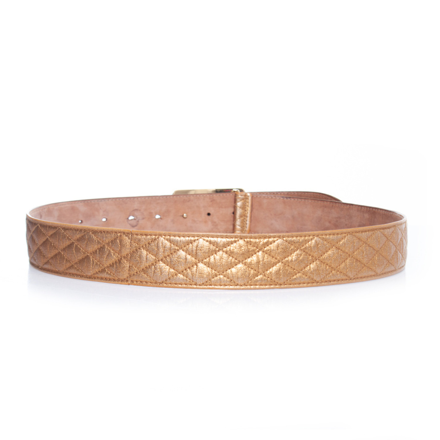 Dolce & Gabbana Gold leather quilted belt Dolce & Gabbana, Gold leather quilted belt - Unique Designer  main image 4