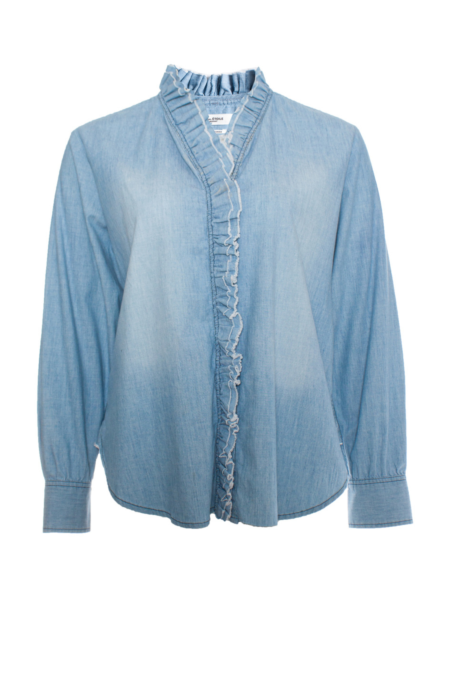 Forge tang tvetydigheden Isabel Marant Etoile, denim shirt with ruffles. - Unique Designer Pieces