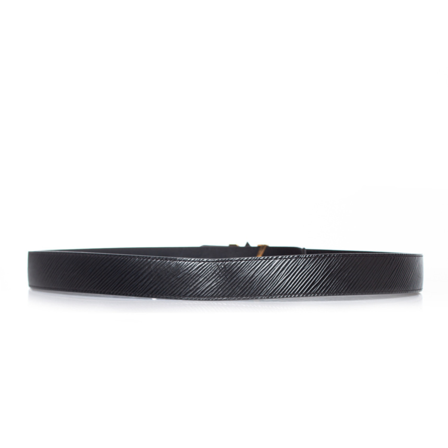 Louis Vuitton Noir Epi 'Twist 30mm' Belt 85 Black