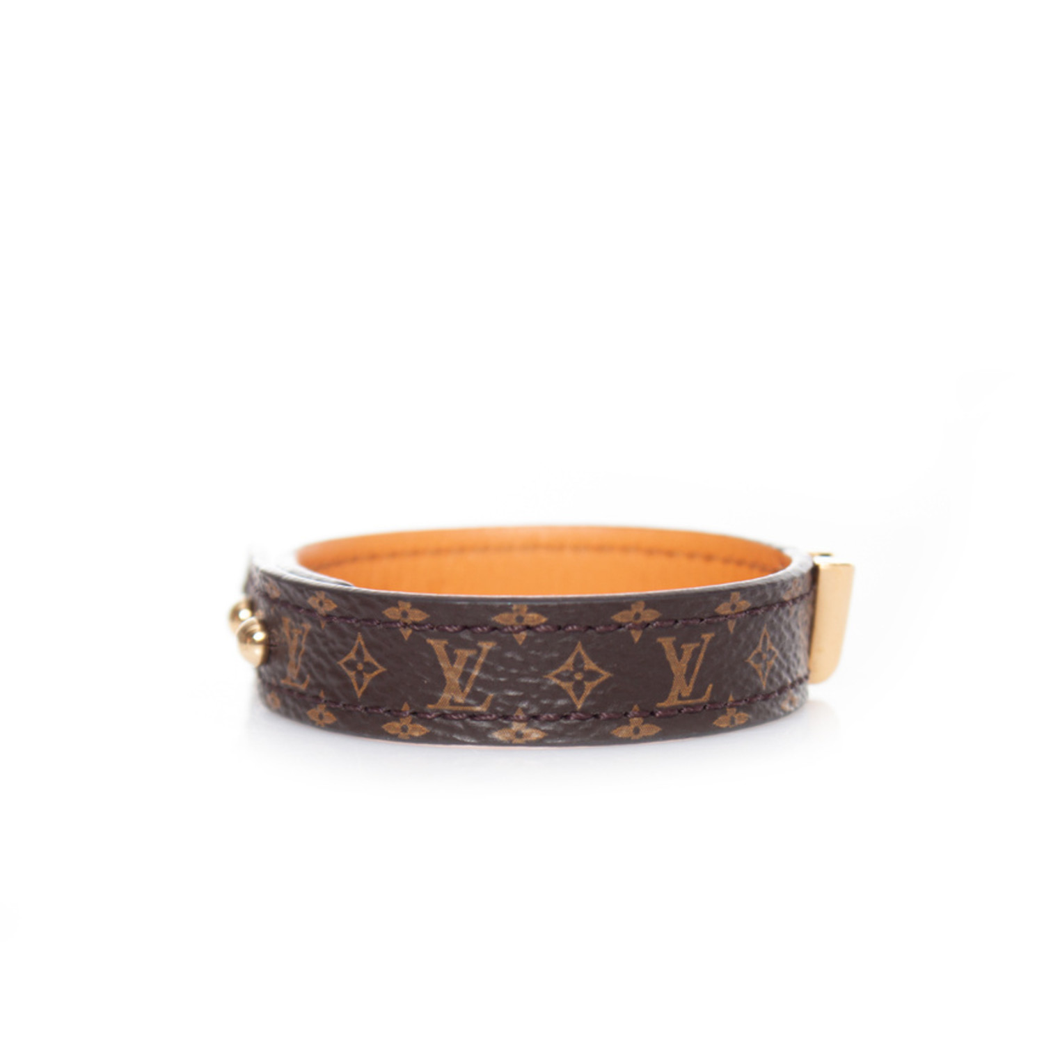 Essential v leather bracelet Louis Vuitton Brown in Leather - 32185685