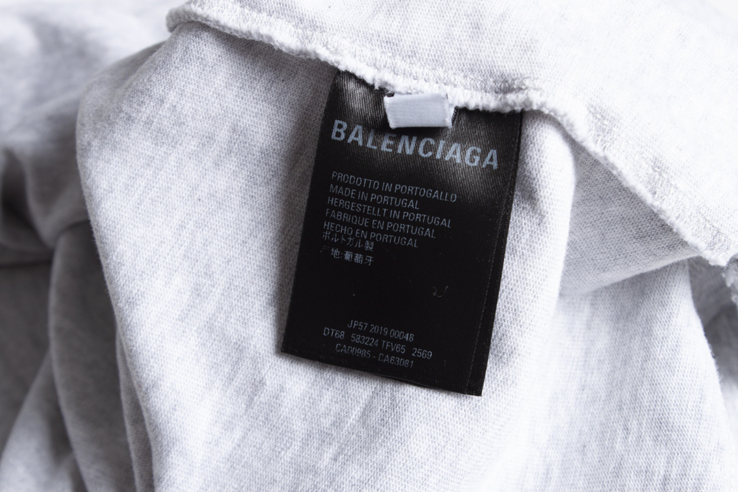 Balenciaga grijs BB crop t shirt Unique Designer Pieces