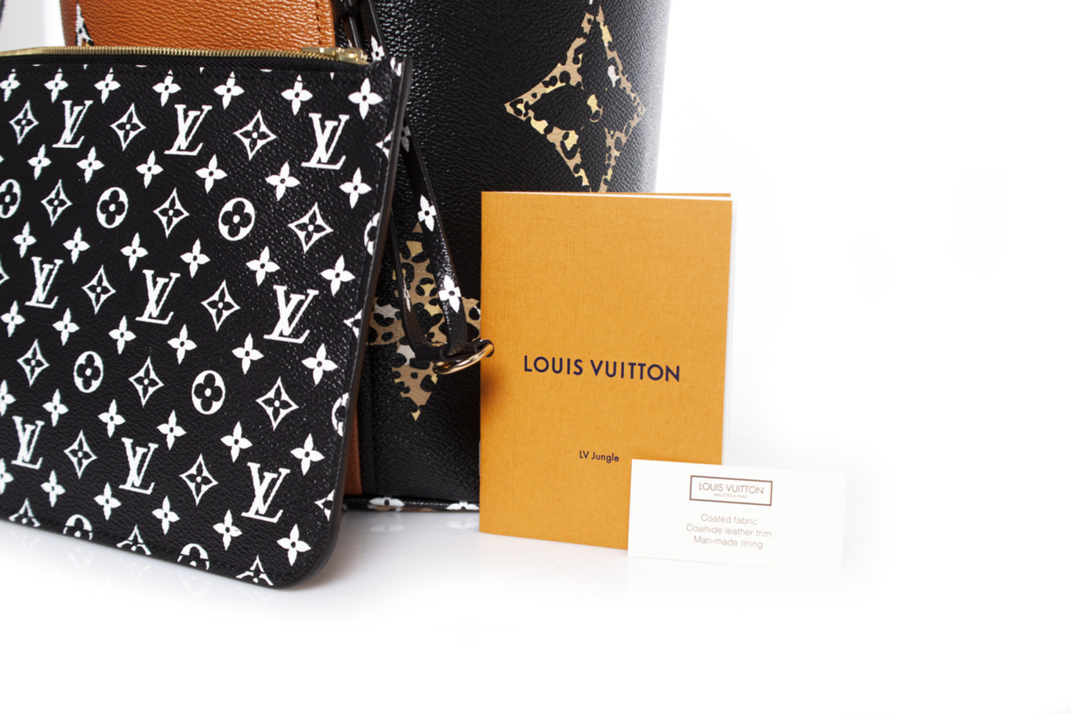 Louis Vuitton Neverfull MM Jungle Dot and Clutch