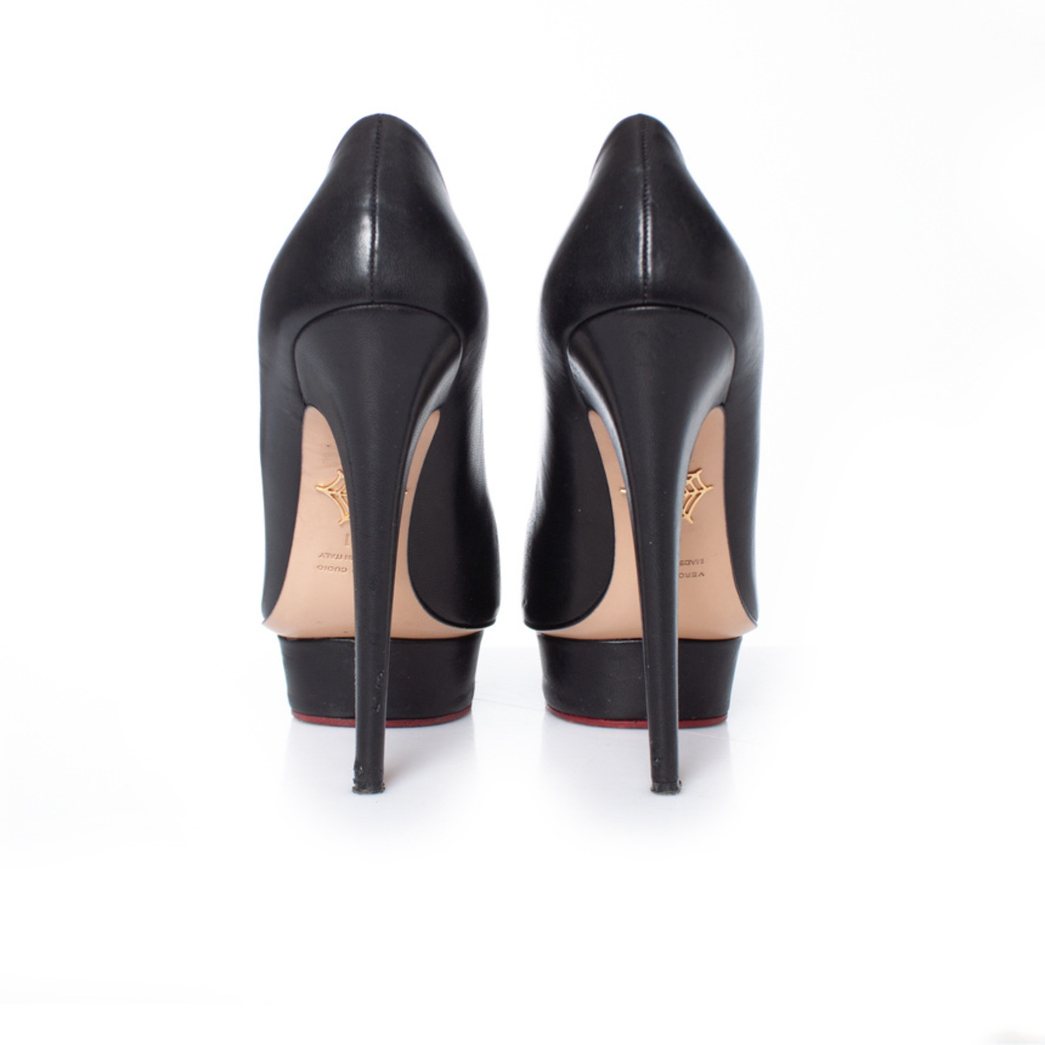 Charlotte Olympia, Black leather platform pumps - Unique