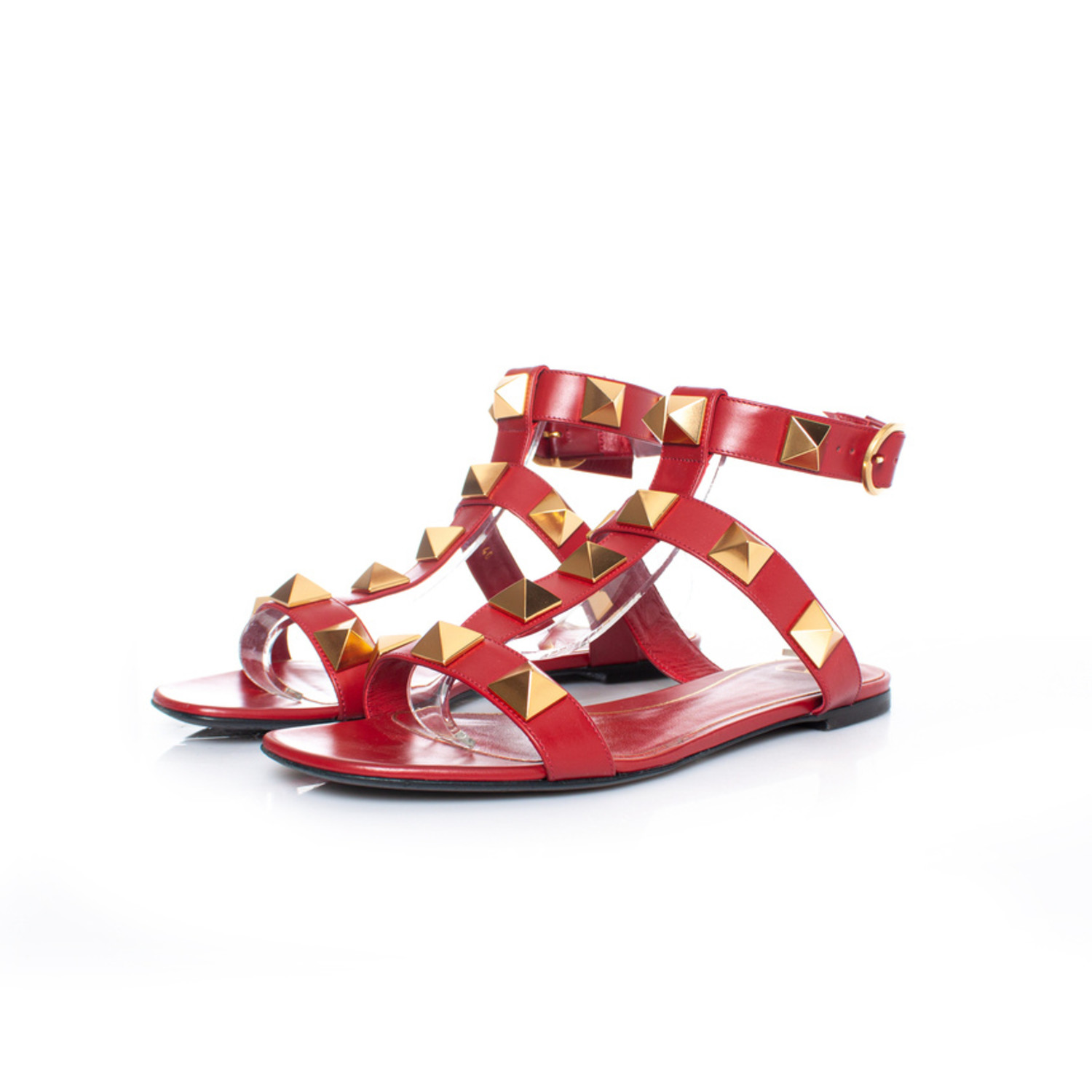 kedel ambition Preference Valentino Garavani, Roman stud sandal in red - Unique Designer Pieces