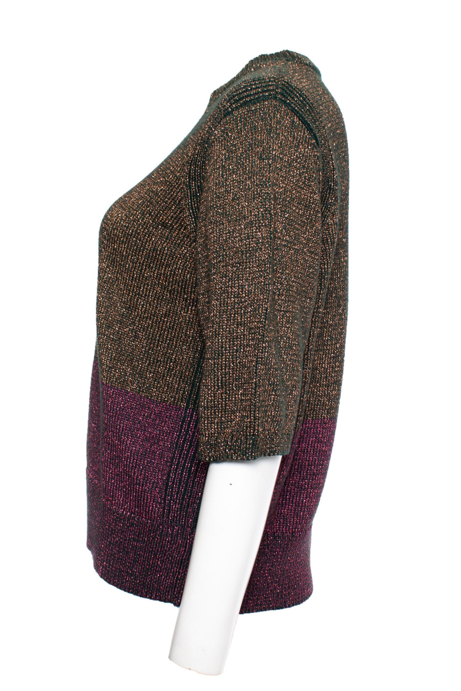 DRIES VAN NOTEN ラメニット ネイビー ピンク F オシャレ DRIES VAN NOTEN ラメニット ネイビー ピンク F オシャレ レディース
