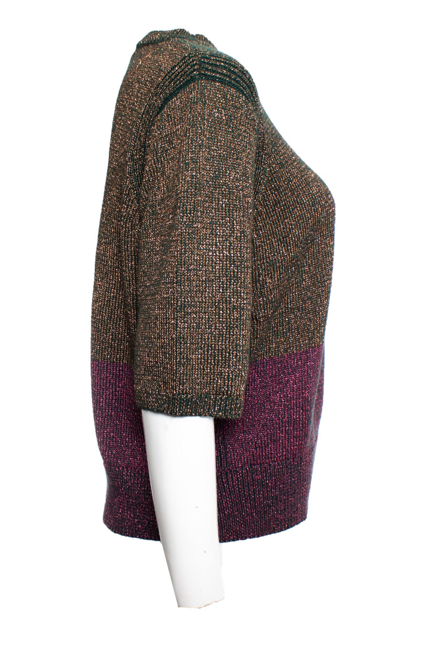 DRIES VAN NOTEN ラメニット ネイビー ピンク F オシャレ DRIES VAN NOTEN ラメニット ネイビー ピンク F オシャレ DRIES