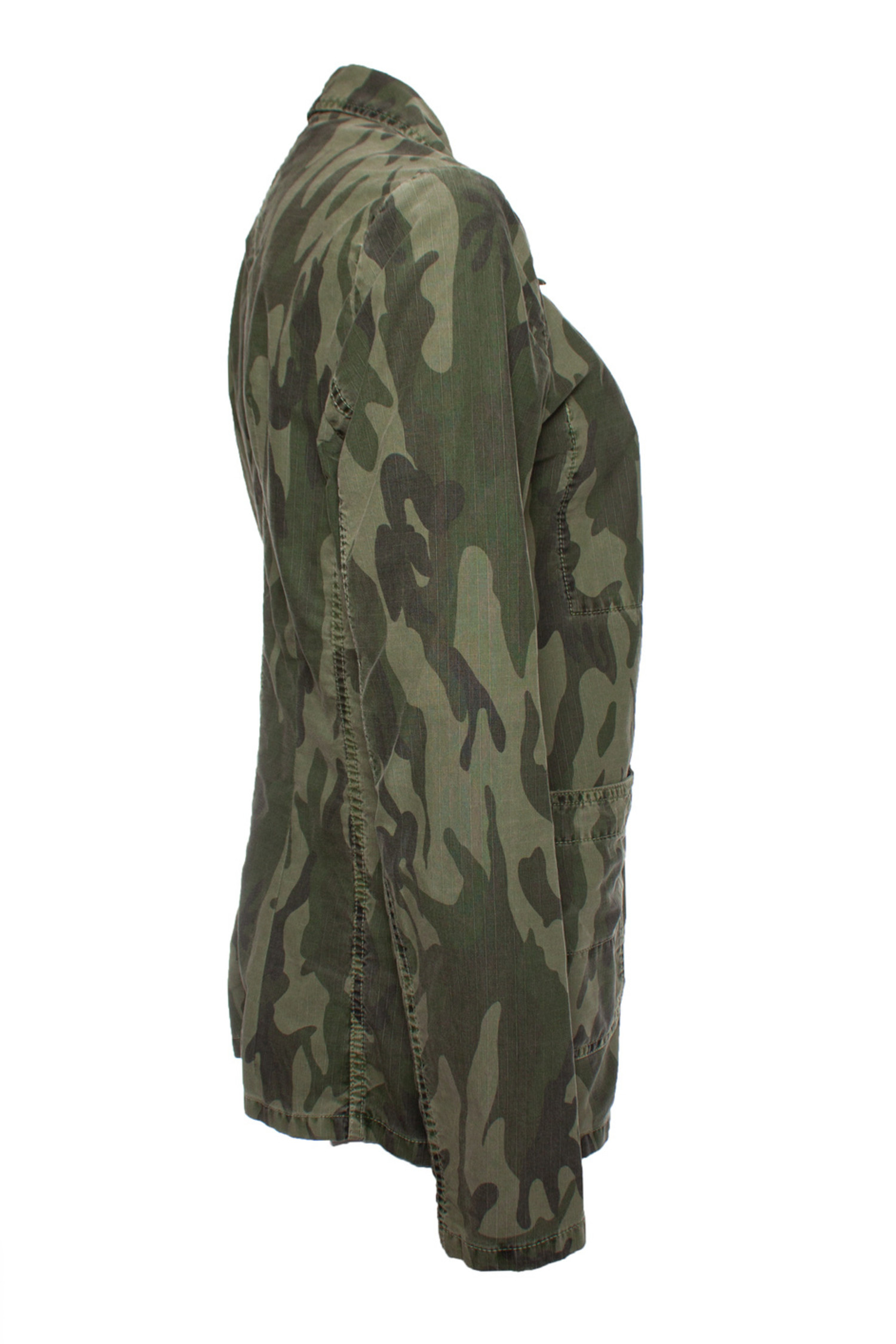 Denham, Denim jacket with army print - Unique Designer Pieces