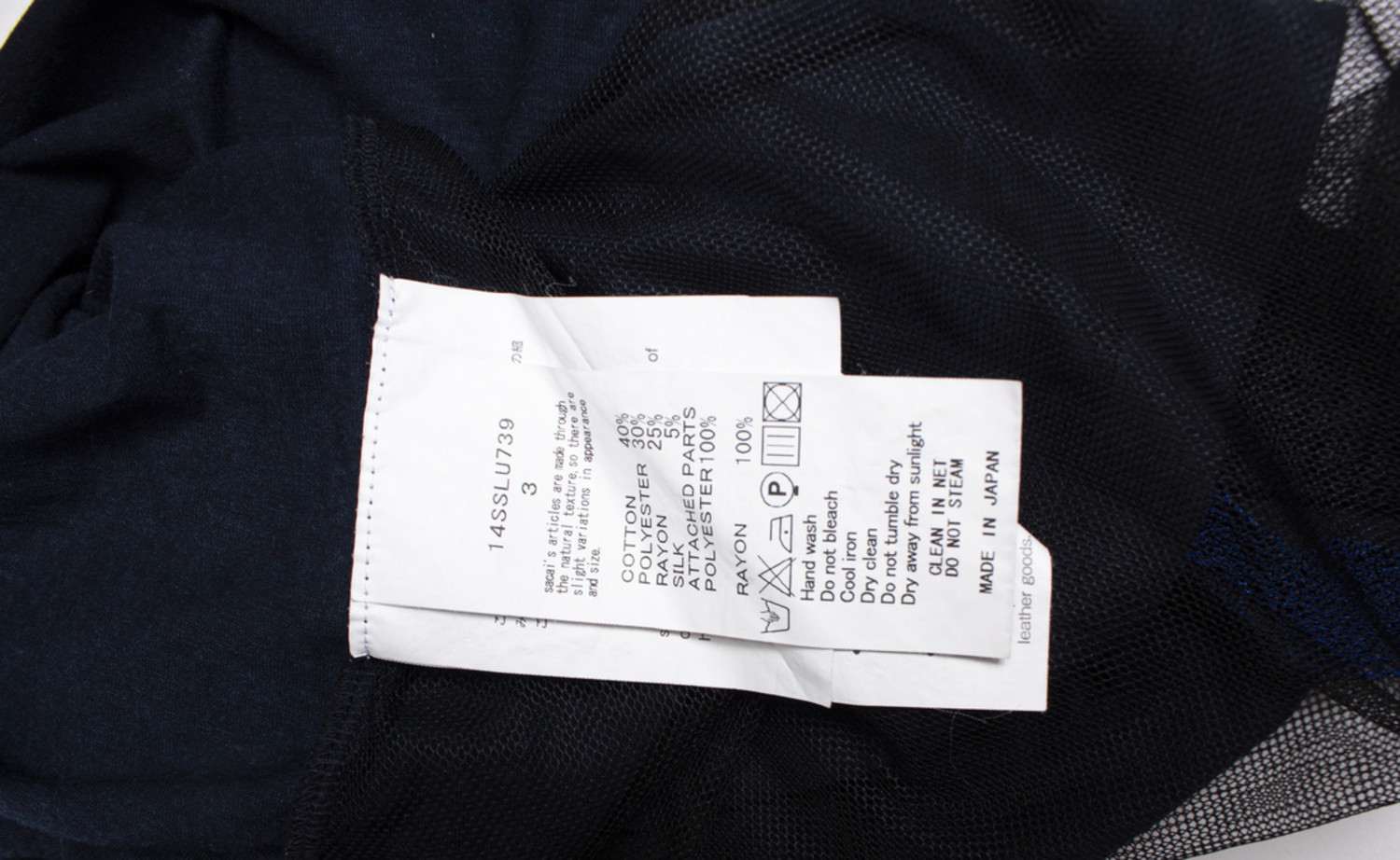 Sacai Luck, blue tshirt with lingerie top - Unique Designer