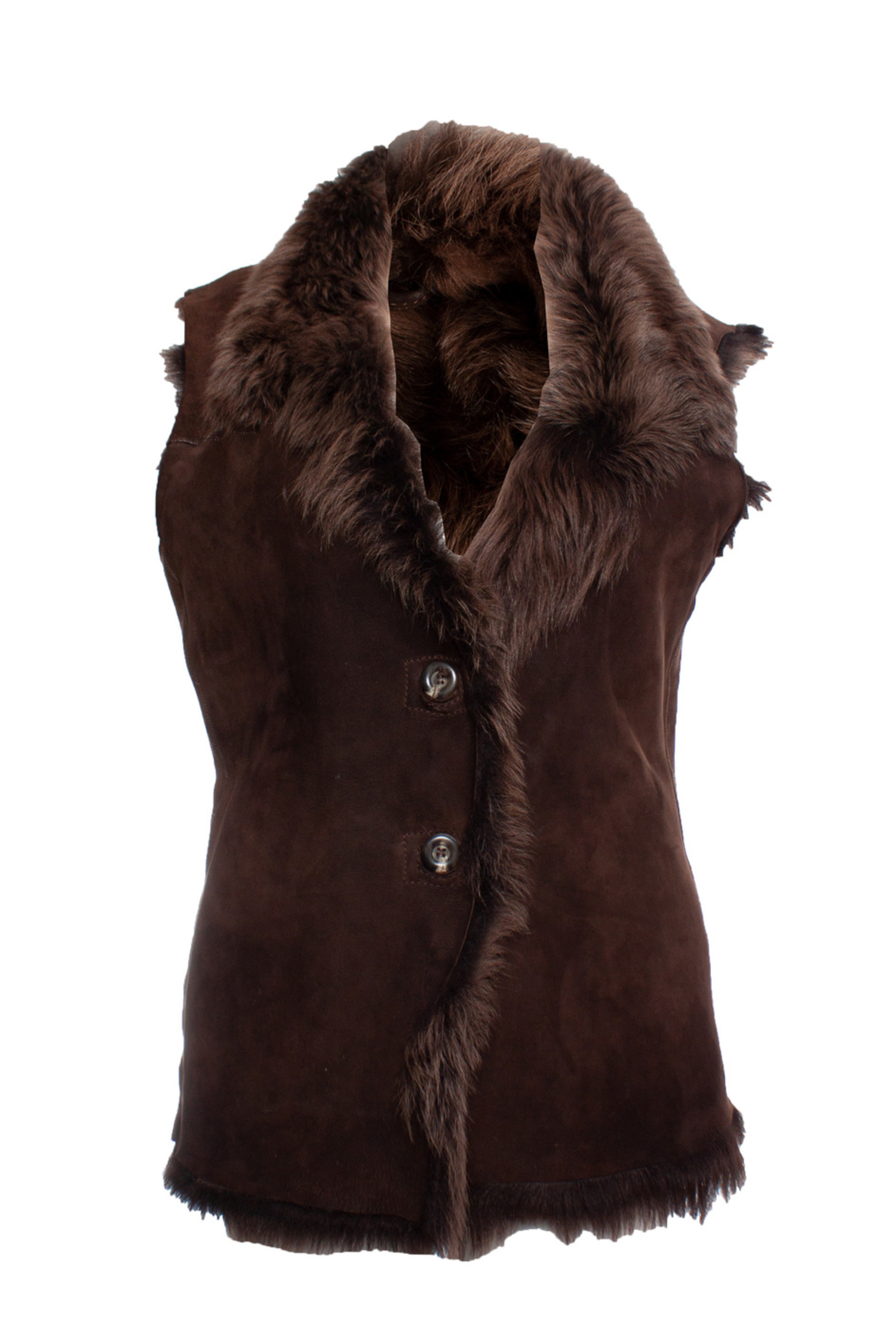 LaoZan Dames Elegant Imitatiebont Kort Vest - Charmant Onregelmatig Design Voor Lente, Herfst & Winter