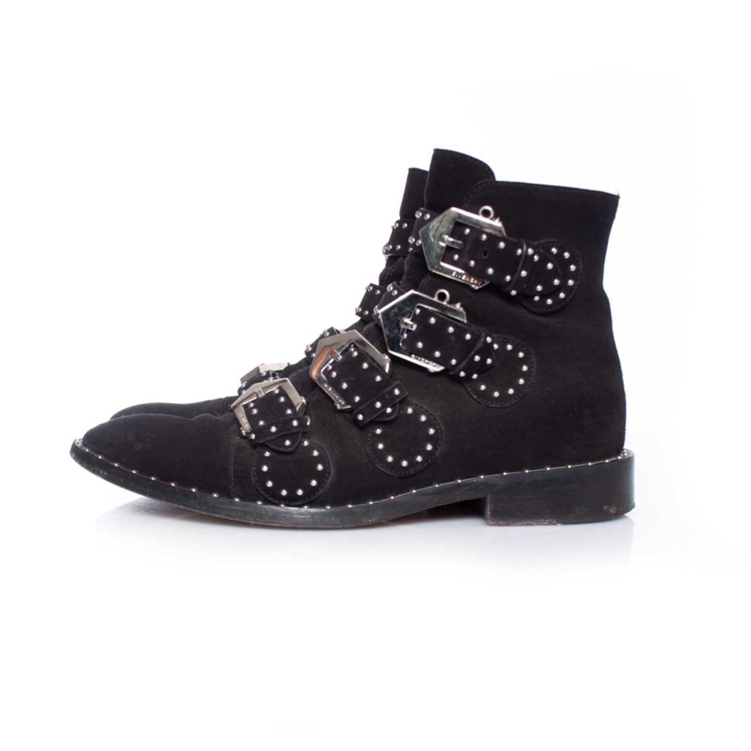 Givenchy black studded buckled boots Unique Designer Pieces