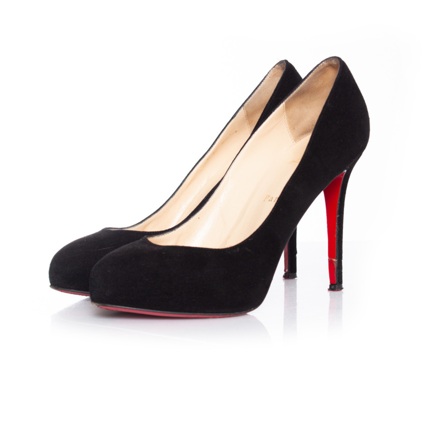 Louboutin zwart suede sale