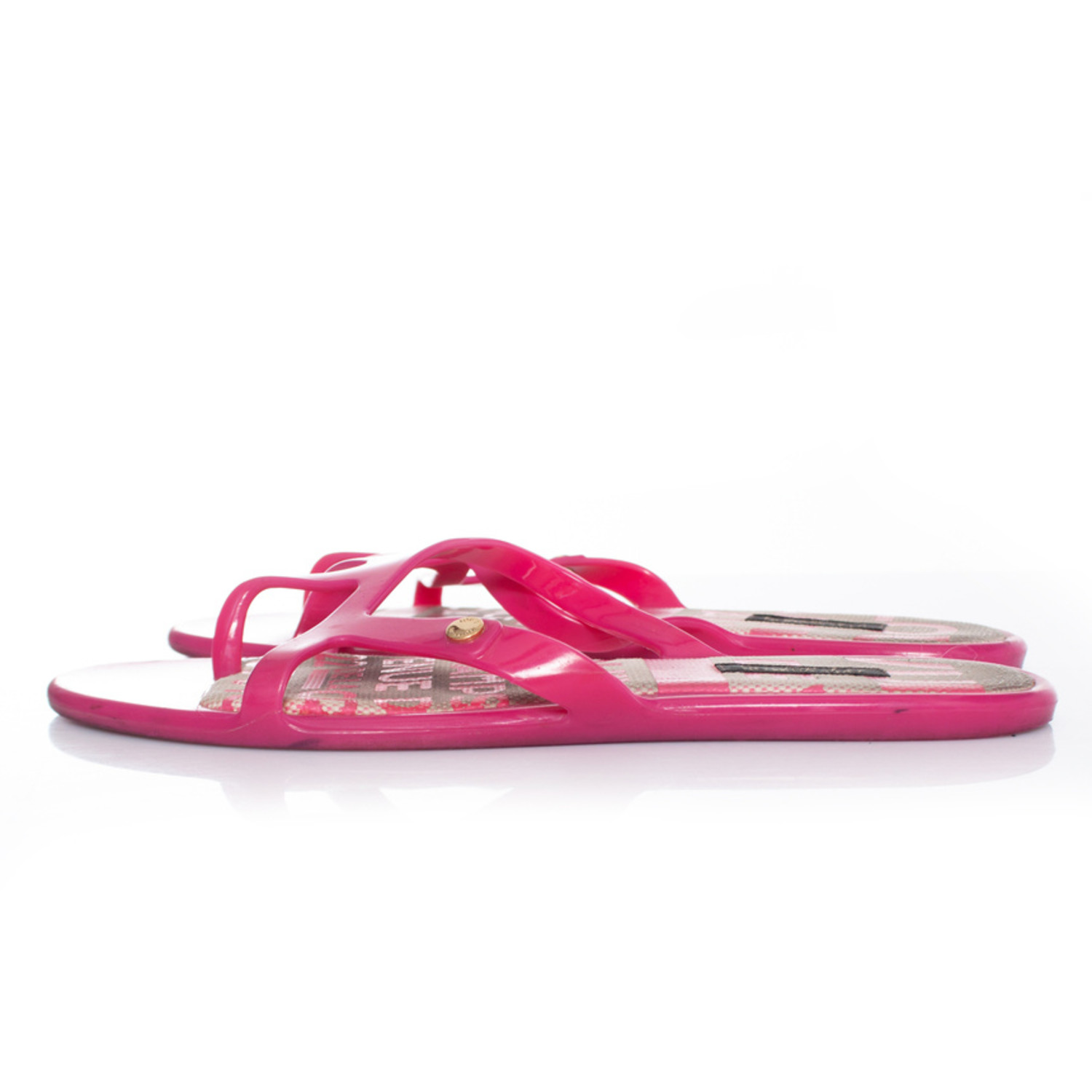 Louis Vuitton, plastic roze slippers - Unique Designer Pieces