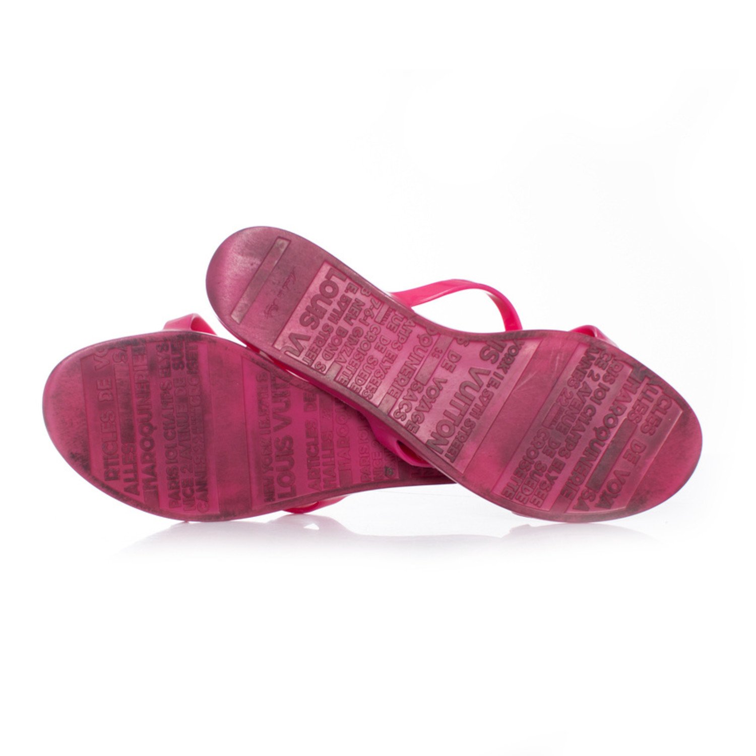 Louis Vuitton, plastic roze slippers - Unique Designer Pieces