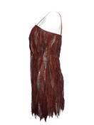 Diesel Black Gold, lasercut leather dress - Unique Designer Pieces