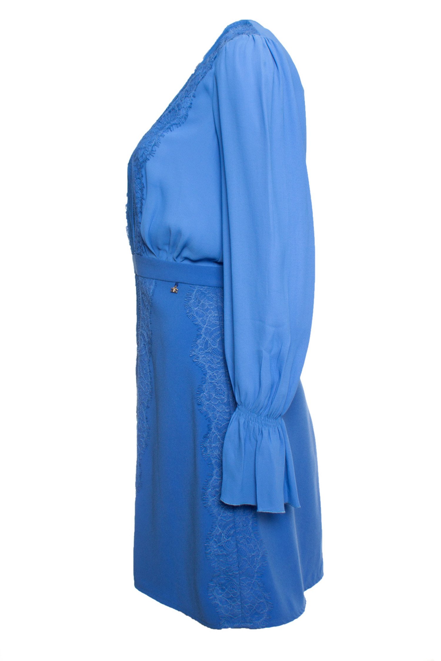 India Ten einde raad veel plezier Elisabetta Franchi, Blauwe jurk met kanten details - Unique Designer Pieces