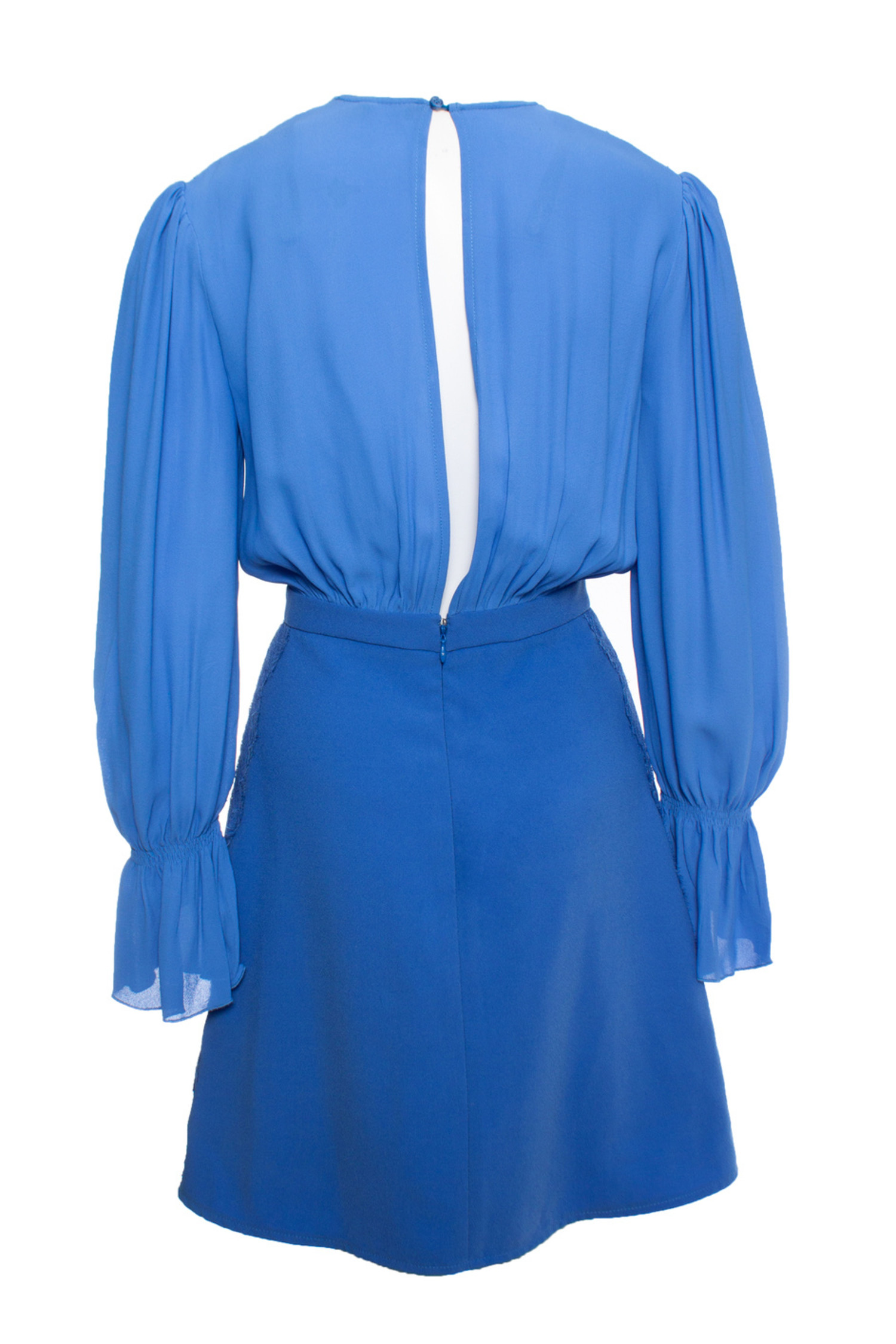 elisabetta franchi blue dress Elisabetta Franchi Woman Mini Dress in Poplin with Maxi Bow AB84152E2  OLTREMARE – Khloefemme