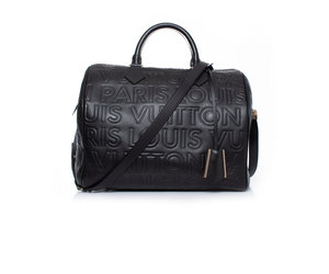 Louis Vuitton, calf leather embossed speedy cube Black ref.1003205
