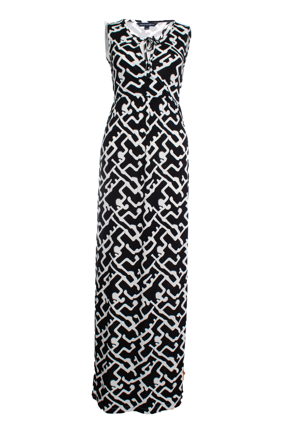 French Connection Maxi jurk in zwart wit Unique Designer Pieces