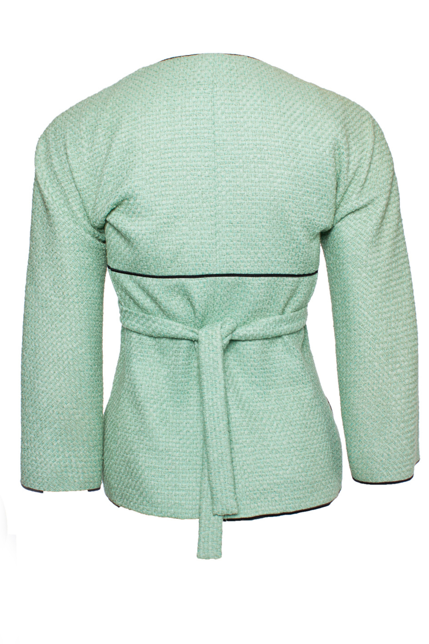 Chanel, green jacket with wrap belt - Unique Designer Pieces