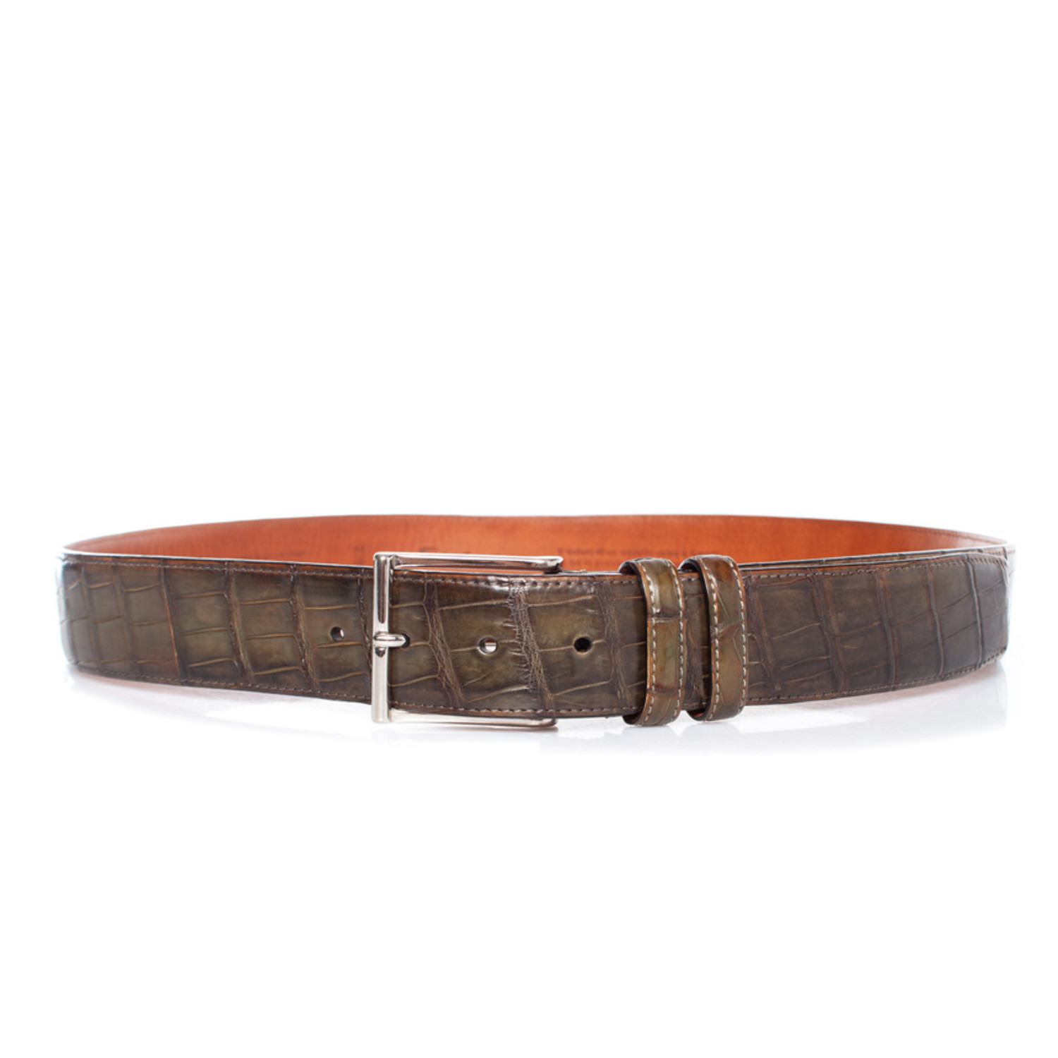 olive green designer belt