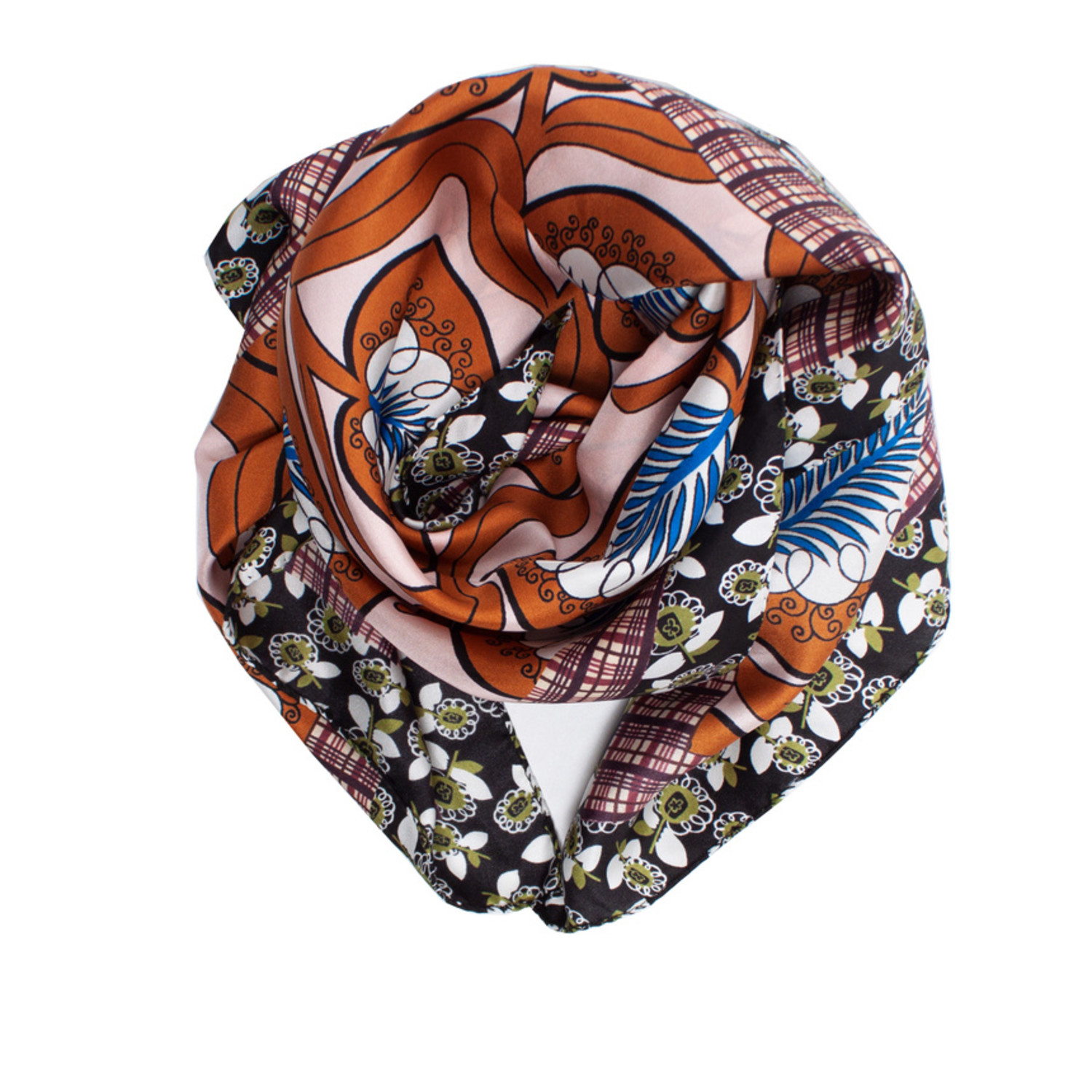 スカーフ MARNI SCARVES AND SILK Marni, silk scarf with leaf print - Unique Designer Pieces