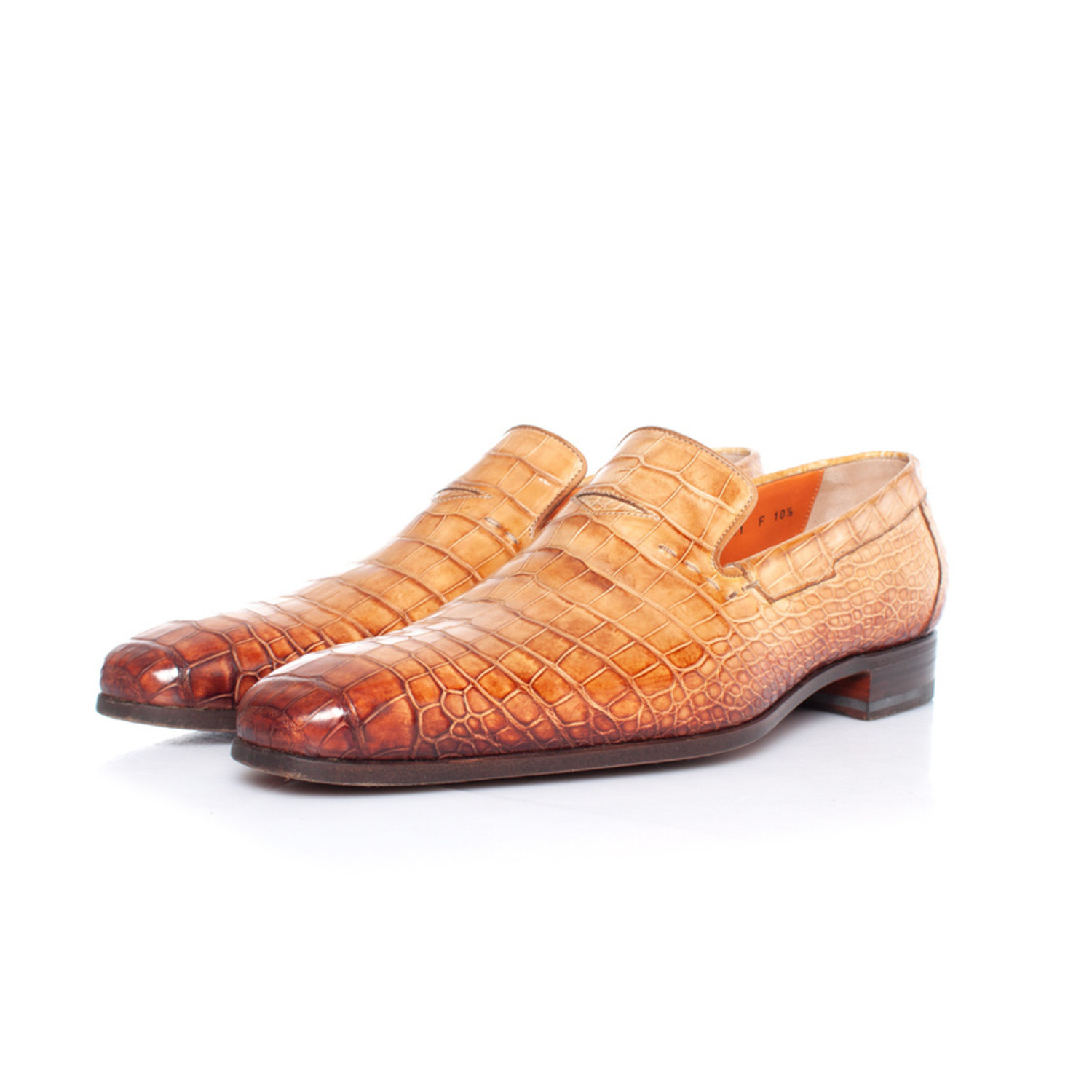 Santoni, alligator leather loafers - Unique Designer Pieces