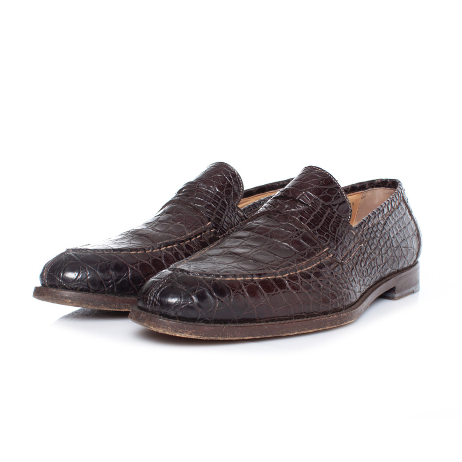 Santoni Men's Alligator Leather Shoes