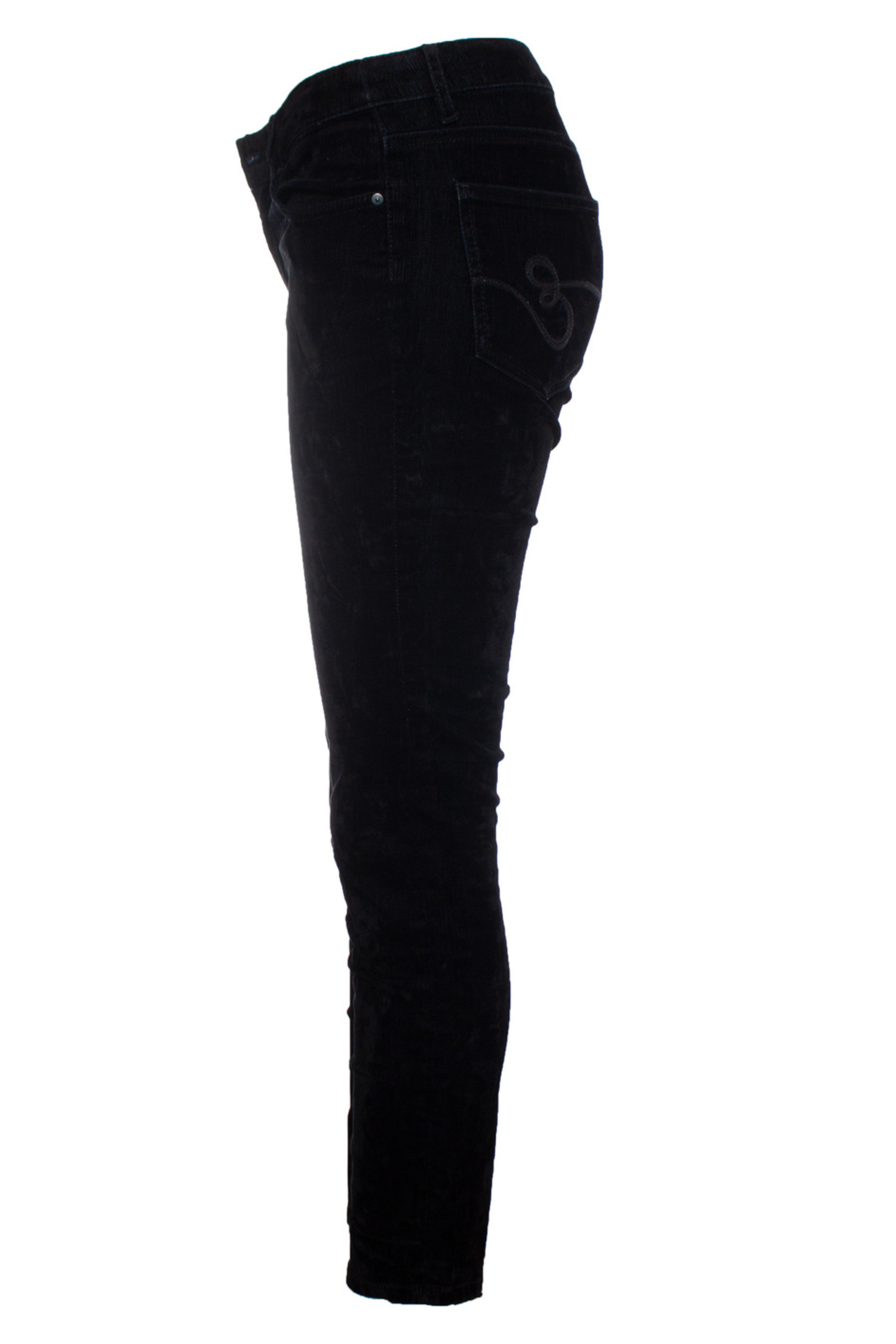 Escada sport, black jeans with velvet print - Unique Designer Pieces
