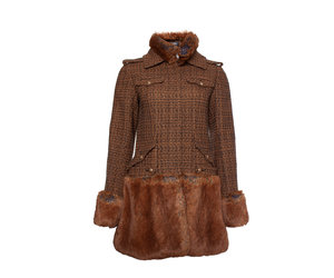 Chanel Tweed/Fur Reversible Lapin Coat