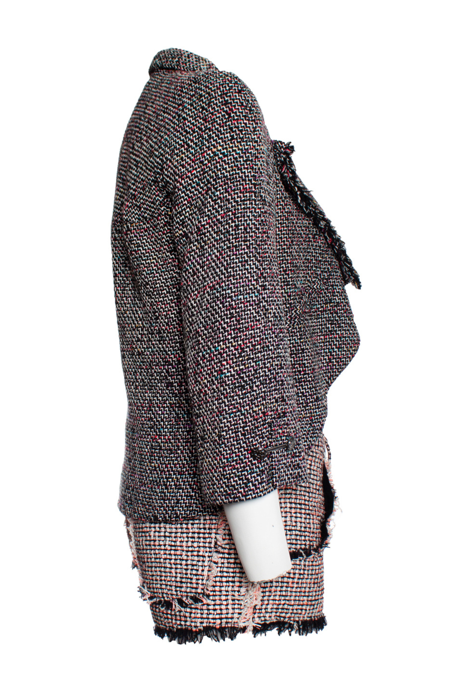 Vintage Chanel 1997A Chevron Tweed Jacket  Skirt Set  Recess