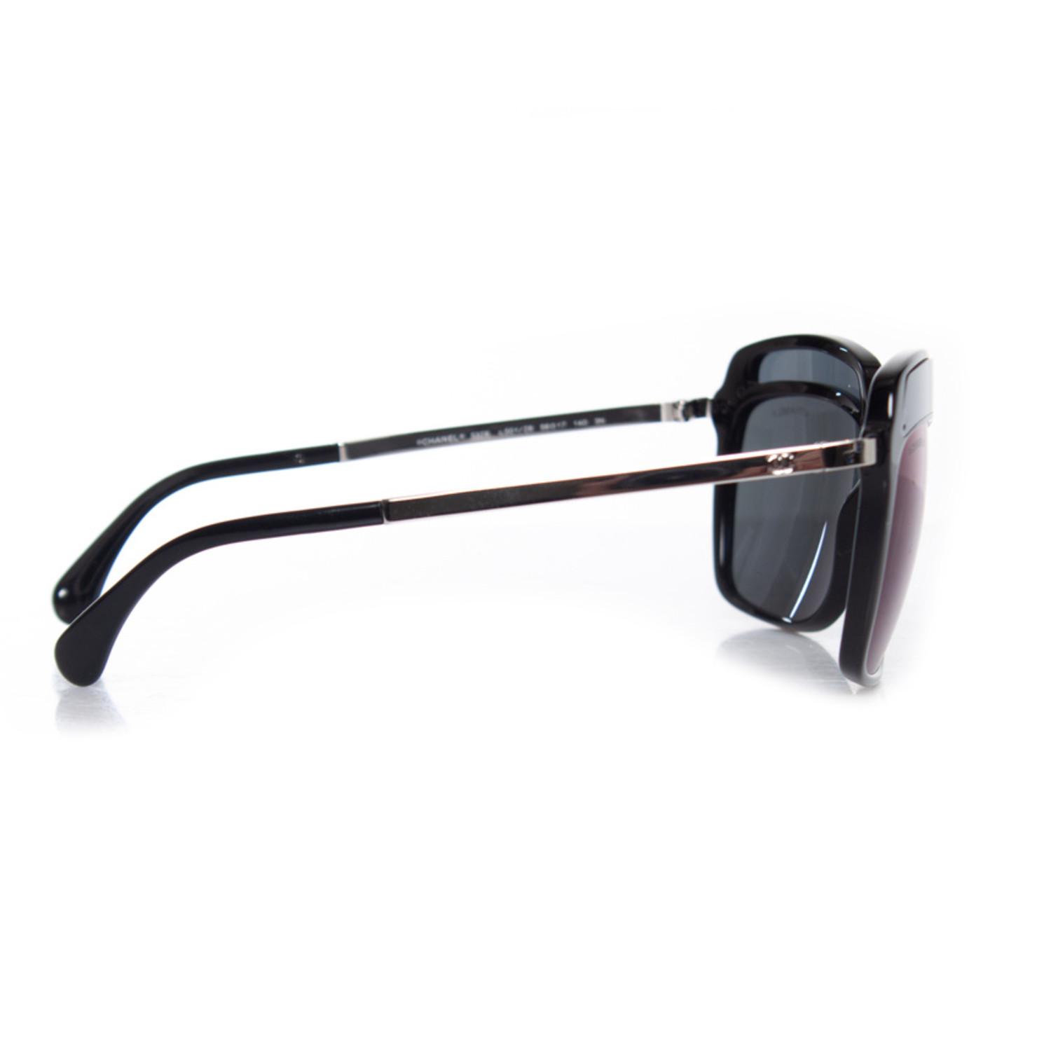 【美品】CHANEL sunglasses coco BLACK unisex Chanel 2013 Black Acetate Coco Silhouette Sunglasses – ASC