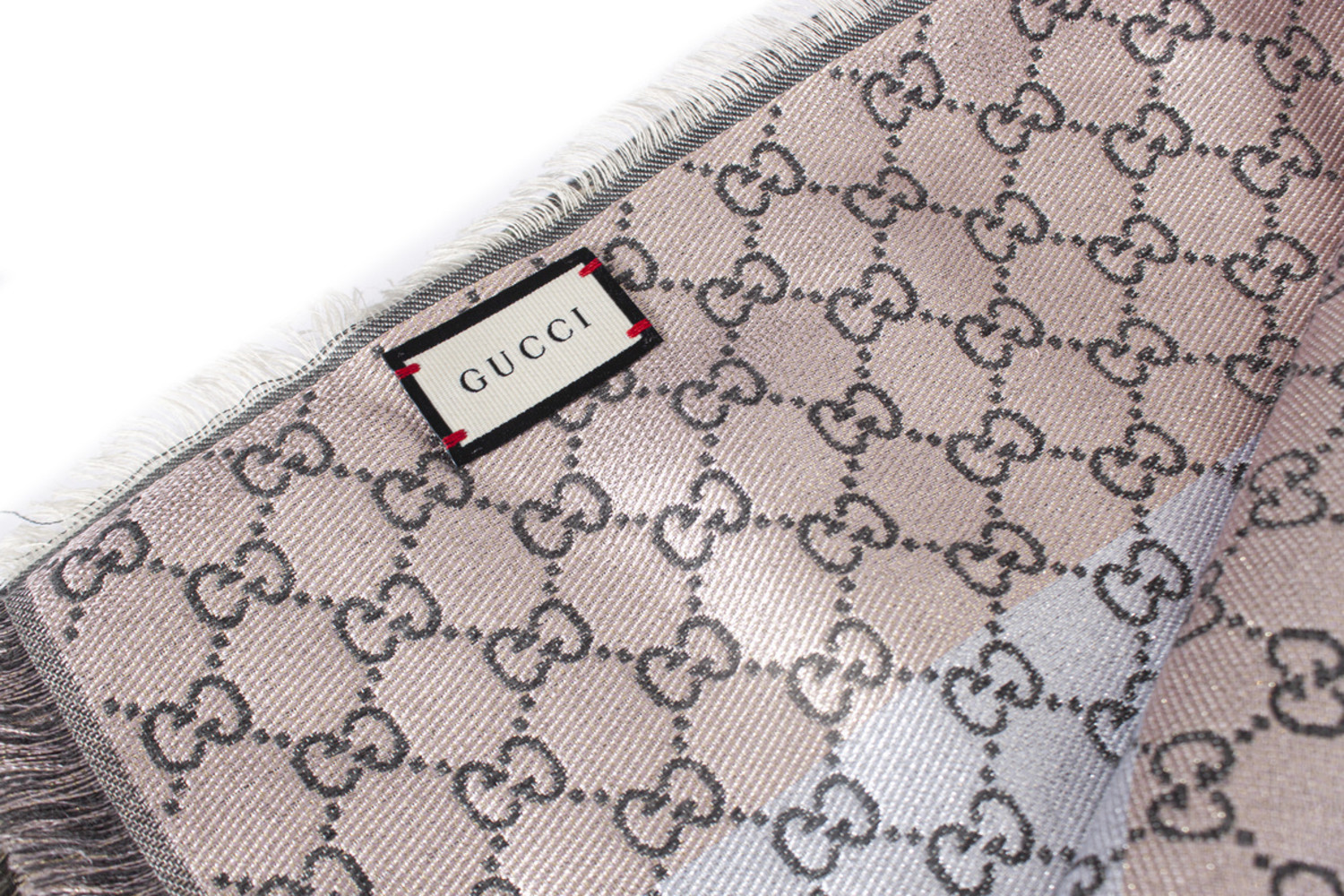 Gucci, scarf with lurex GG print - Unique Designer Pieces Gucci, scarf with lurex GG print - Unique Designer Pieces