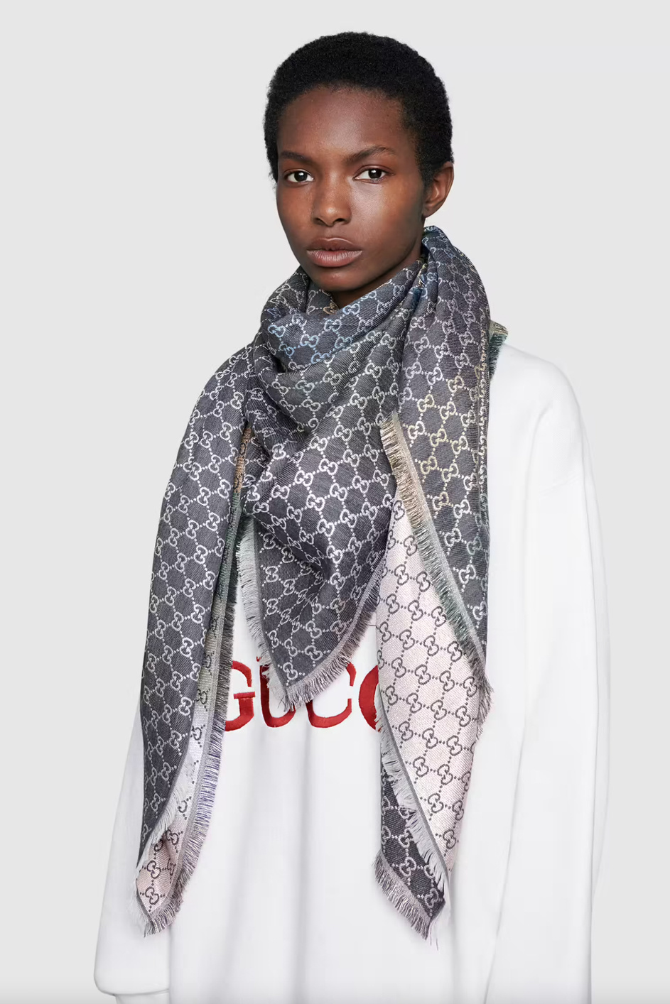Grijze gucci sjaal sale