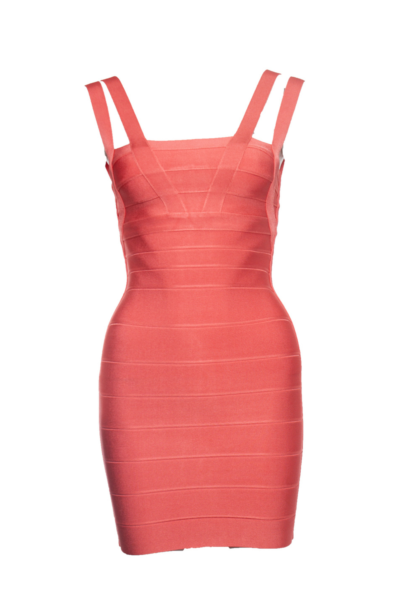 herve leger pink and orange dress Herve Leger, Pink coral Oria bodycon stretch dress