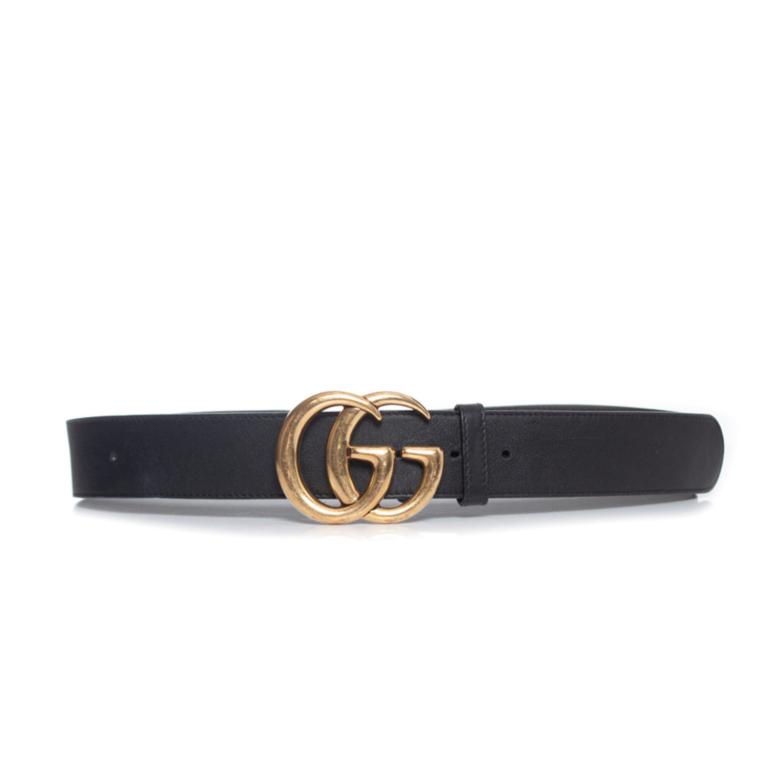 Bouwen Verrijking uitdrukken Gucci, zwarte riem met dubbele G gesp - Unique Designer Pieces