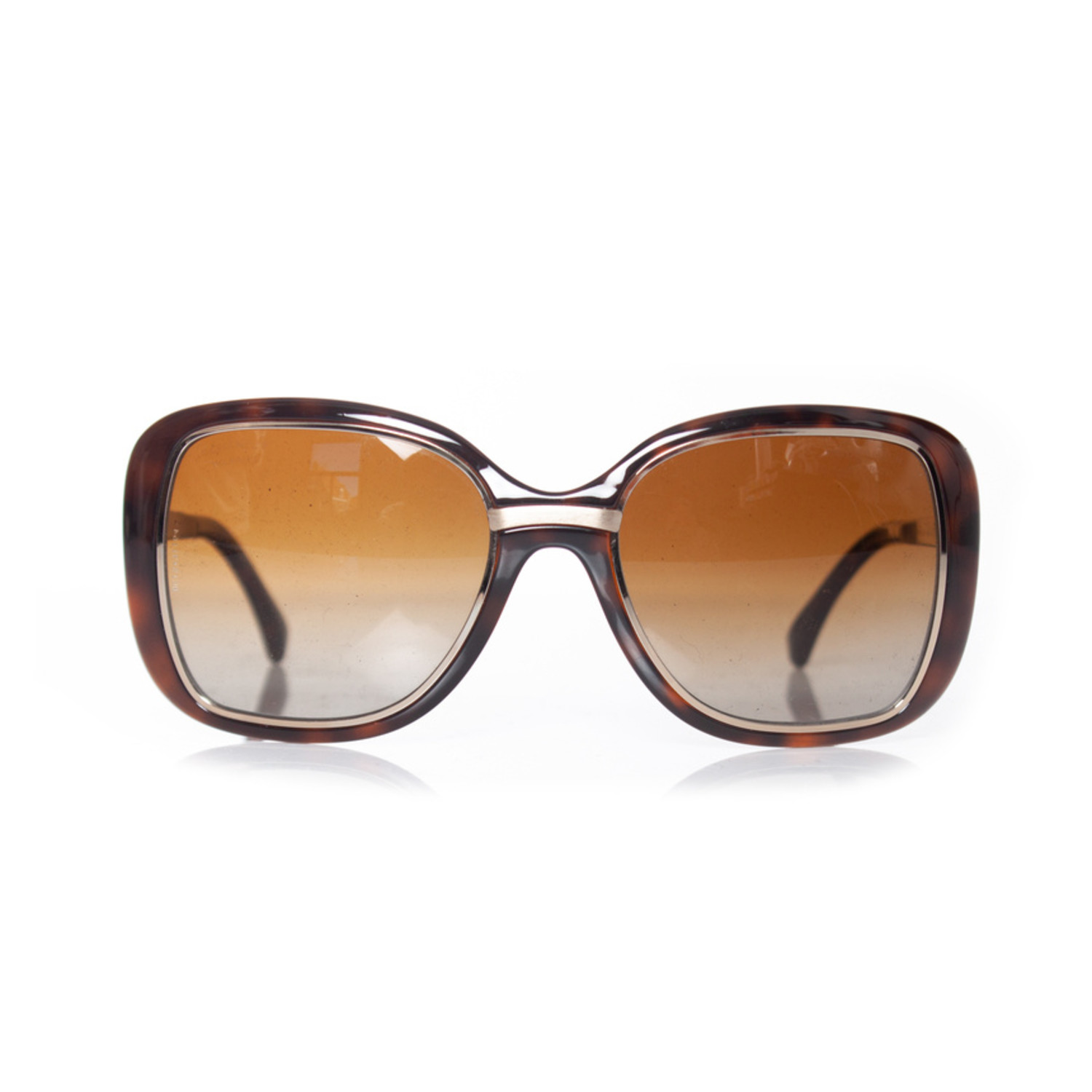 Chanel, Brown sunglasses with gold details - Unique Designer 