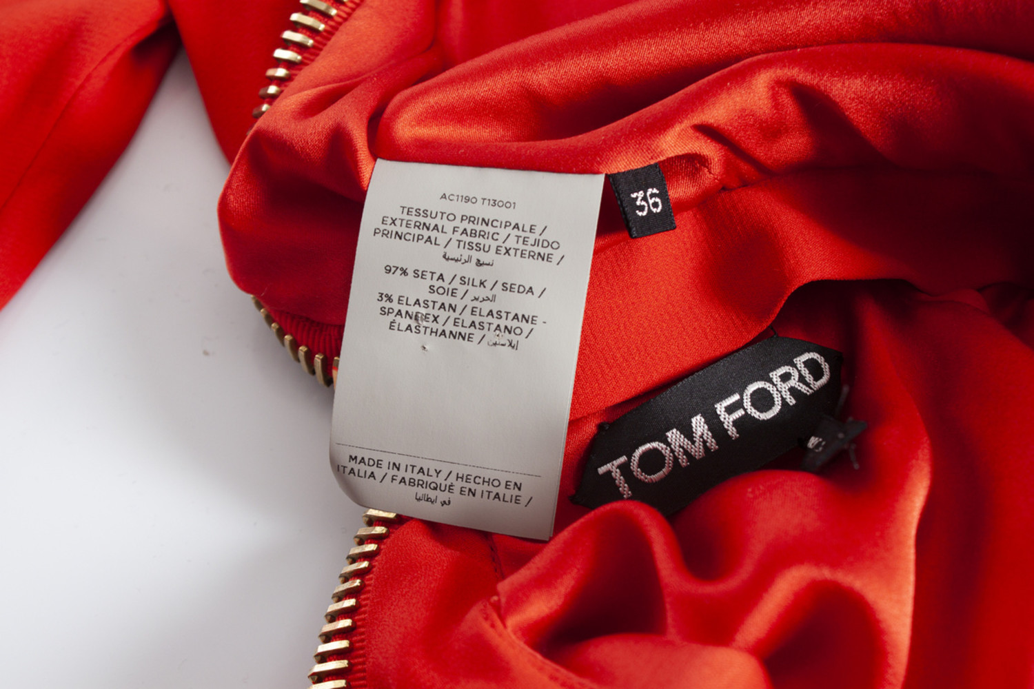 Tom Ford, Open back zip detailed stretch dress - Unique Designer Pieces