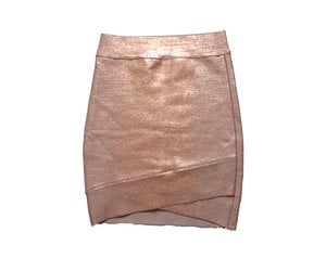 BCBG Max Azria Pink metallic bodycon skirt Unique Designer Pieces