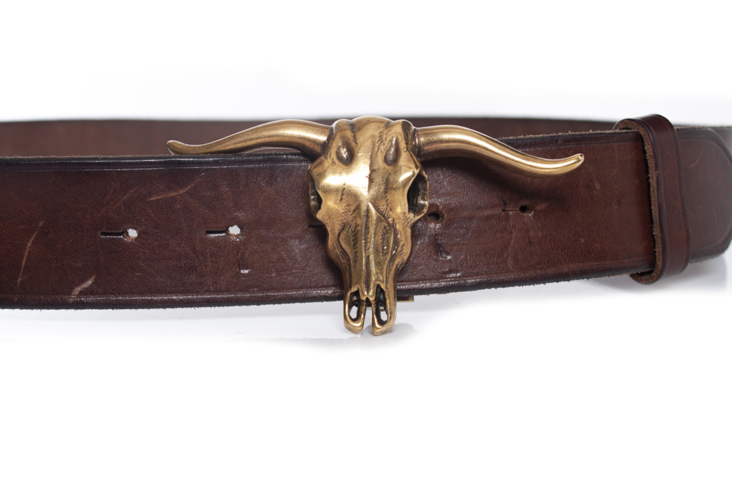 Ralph Lauren, Leather belt with bull head - Unique Designer Ralph Lauren, Leather belt with bull head - Unique Designer