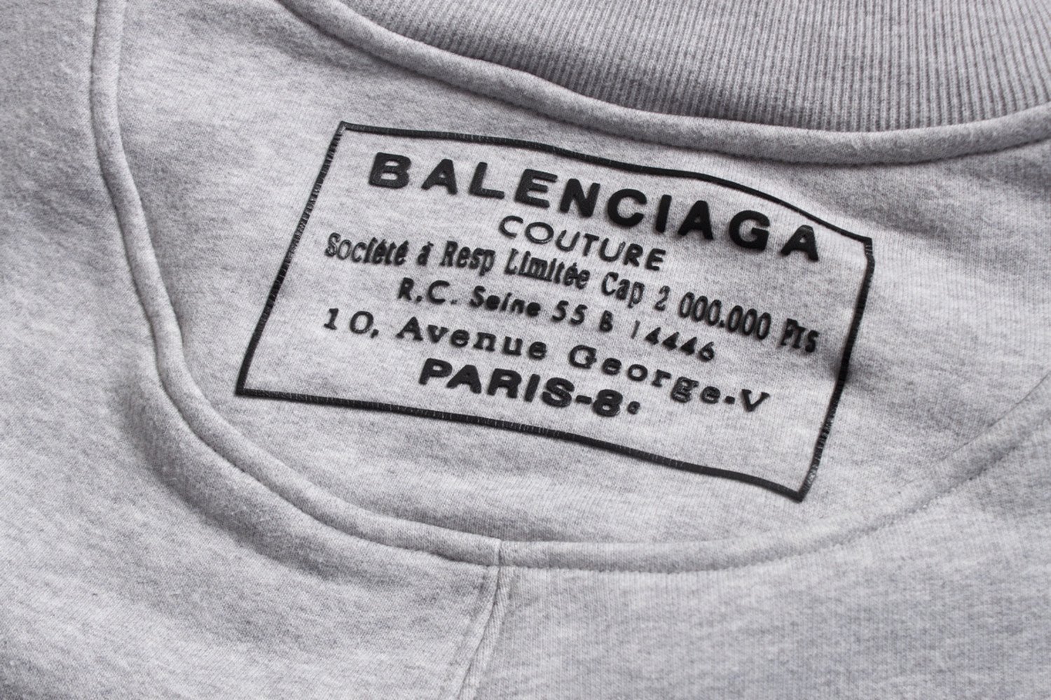 waterstof zuur diepgaand Balenciaga, grijze trui met ronde hals - Unique Designer Pieces