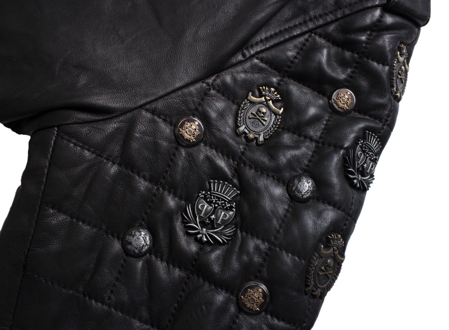 Philipp Plein Studded Quilted Bomber Jacket