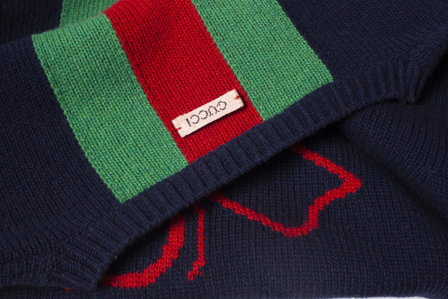 Gucci, Bee web stripe wool sweater - Unique Designer Pieces