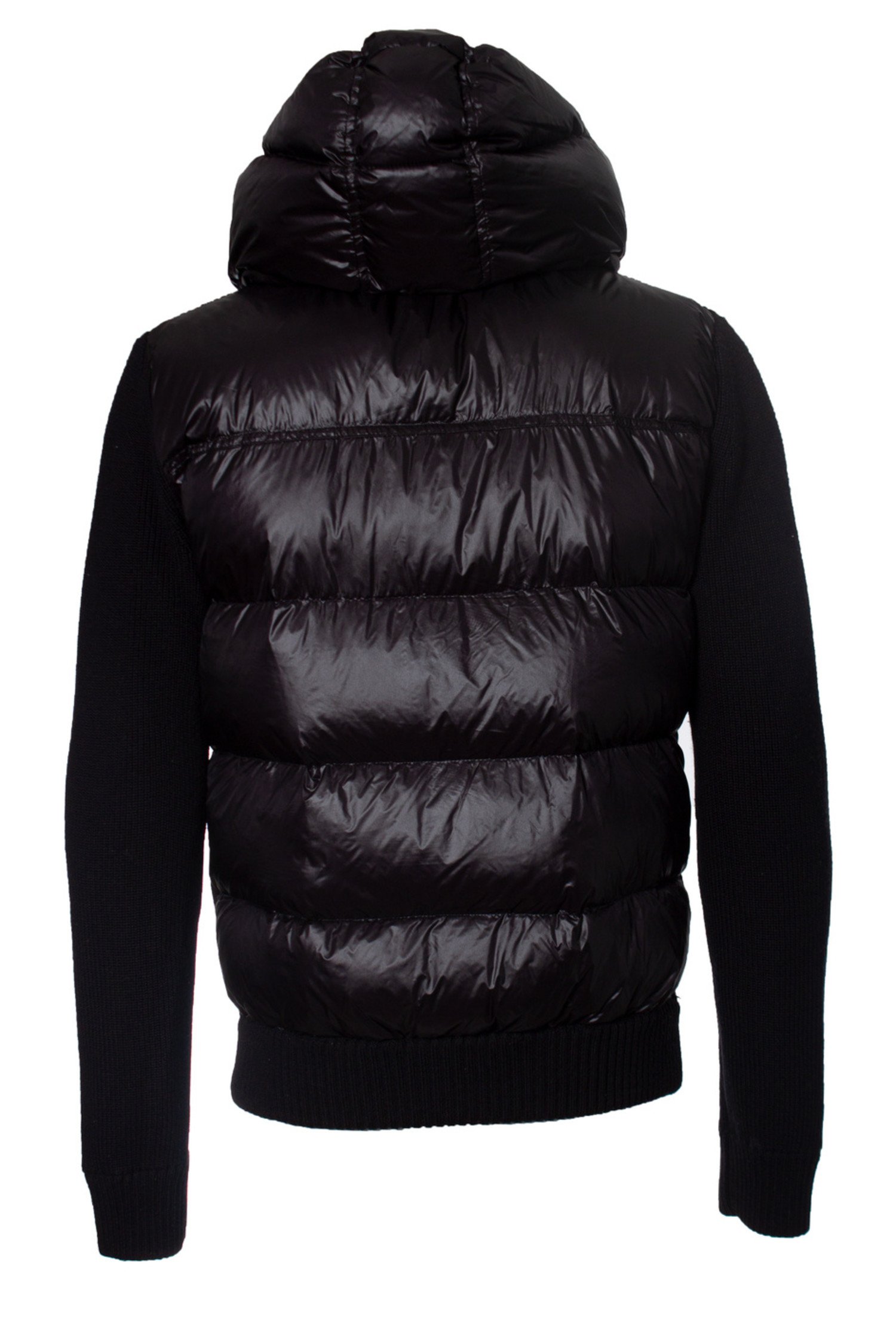 Moncler Logo Patch Zip-up Puffer Jacket in Black