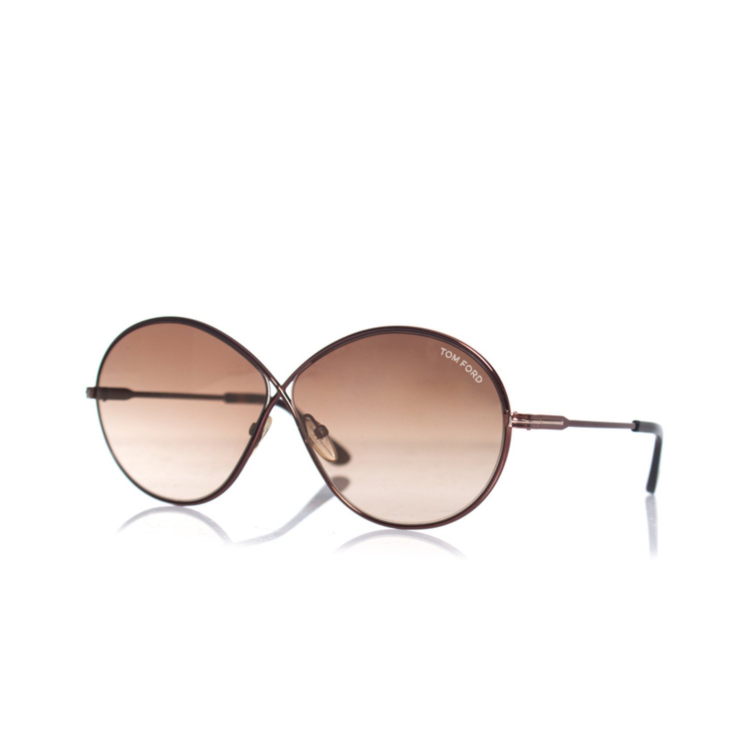 Tom Ford, Brown metal Rania sunglasses - Unique Designer Pieces