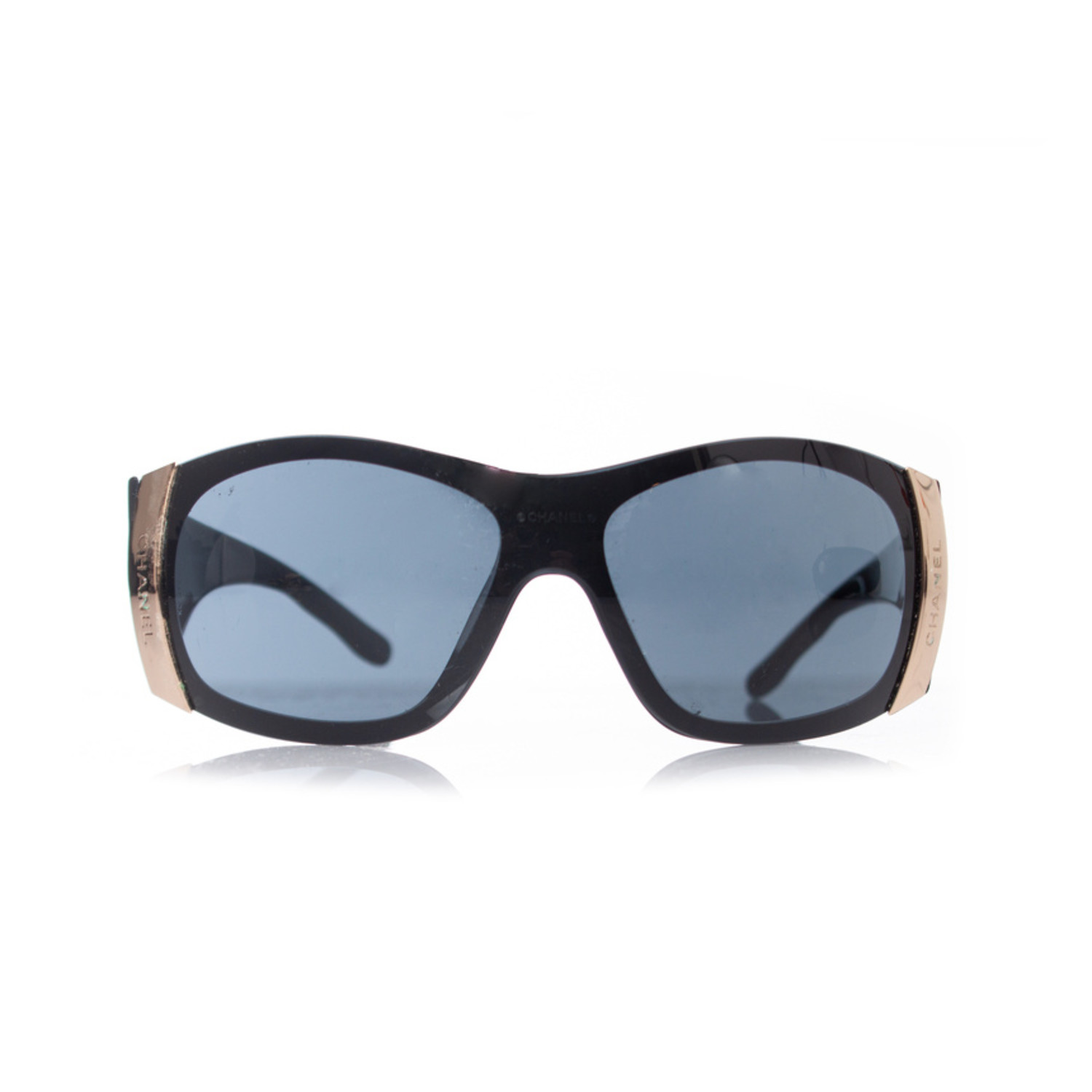 Chanel Black Shield Sunglasses 4126 Chanel