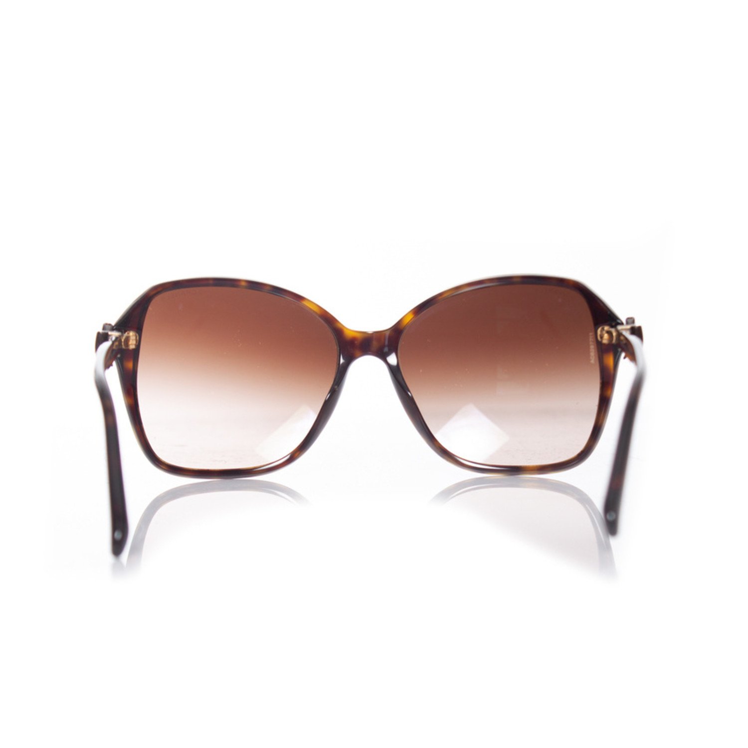 Chanel, Brown square tortoise bow sunglasses - Unique Designer Pieces