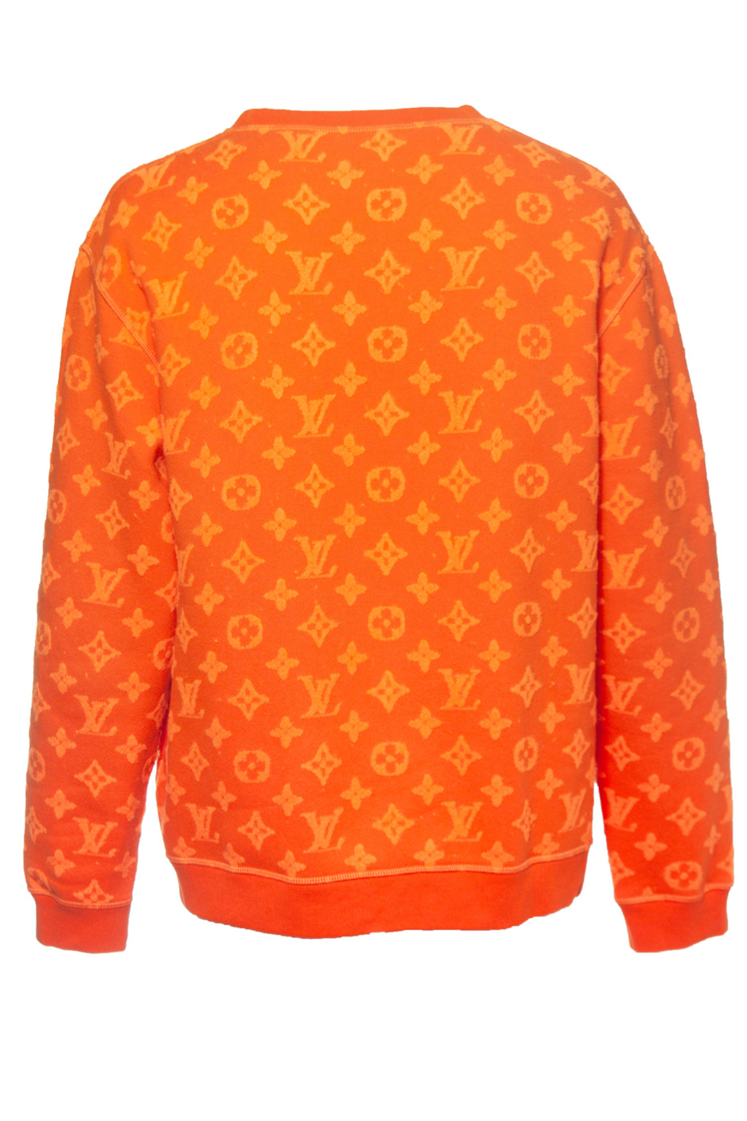 boekje Prijs interferentie Louis Vuitton, oranje jacquard sweatshirt met monogram - Unique Designer  Pieces