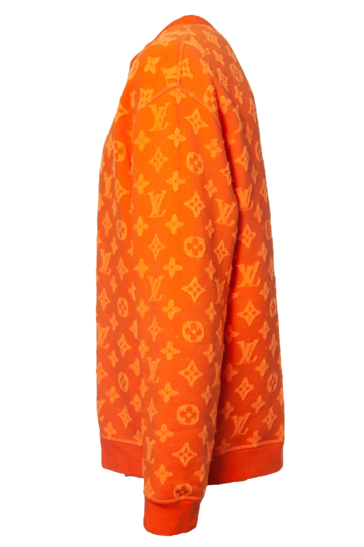 Louis Vuitton Orange Monogram Jacquard Crew Neck Sweatshirt M Louis Vuitton