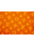 LOUIS VUITTON Monogram Jacquard Crew Neck Sweatshirt XS Orange RM192M Auth  ak191